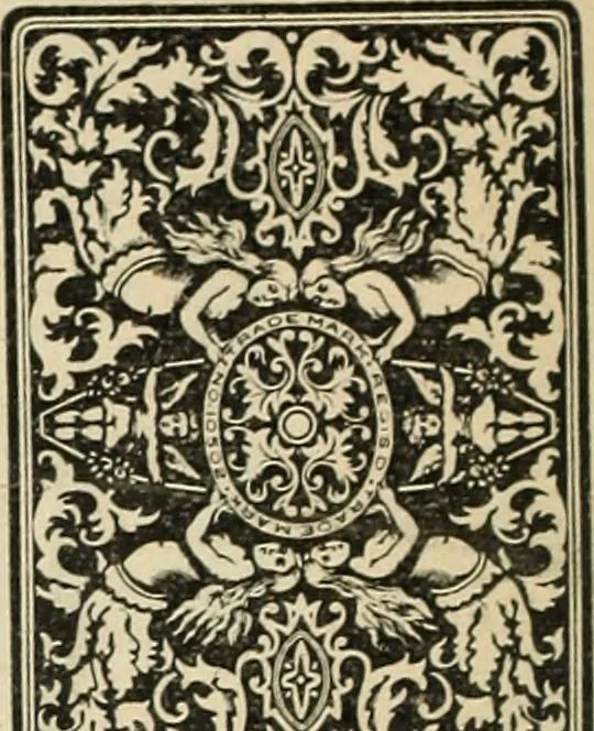 An illustration from Sealed mysteries : explaining the latest card mysteries and spirit tricks made public for the first time : with directions for constructing trick cards, 1911, leaf 25