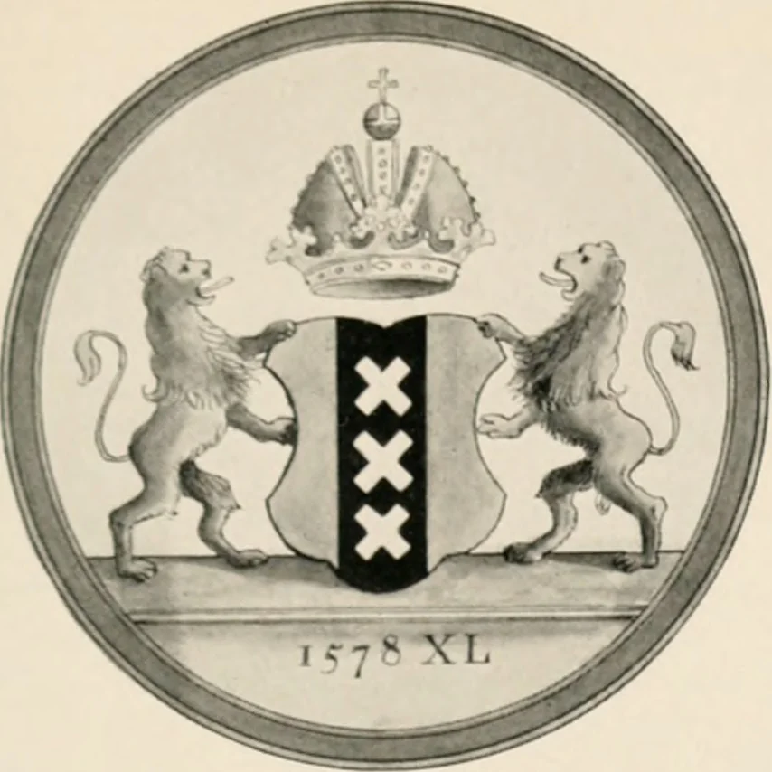 An illustration from Seal and flag of the city of New York : authorized by the committee appointed by the mayor to commemorate the two hundred and fiftieth anniversary of the installation of the first mayor and board of aldermen of the city of New York on June 24, 1665, and the adoption of the official city flag on June 24, 1915, 1915, leaf 20