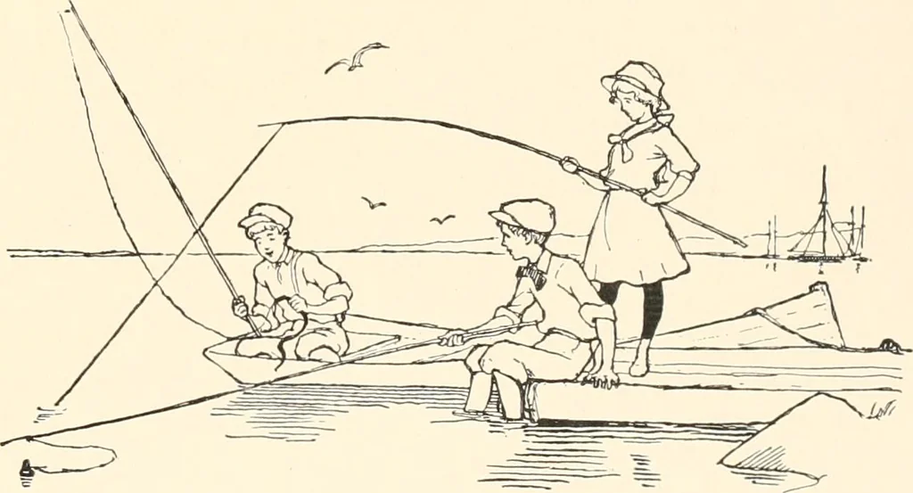 An illustration from The seashore book : Bob and Betty's summer with Captain Hawes, 1912, leaf 20