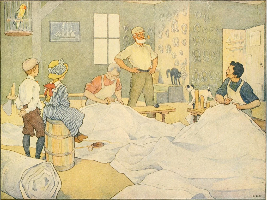 An illustration from The seashore book : Bob and Betty's summer with Captain Hawes, 1912, leaf 22