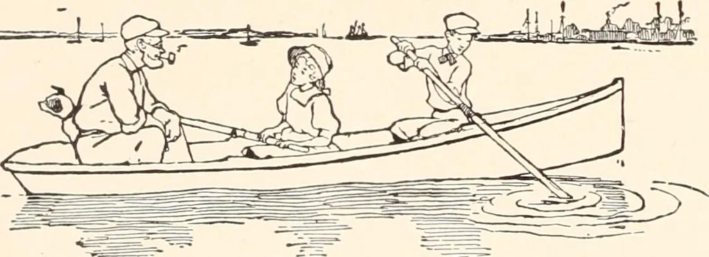 An illustration from The seashore book : Bob and Betty's summer with Captain Hawes, 1912, leaf 25