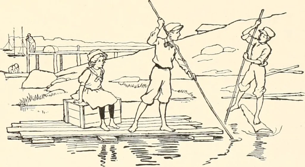 An illustration from The seashore book : Bob and Betty's summer with Captain Hawes, 1912, leaf 28