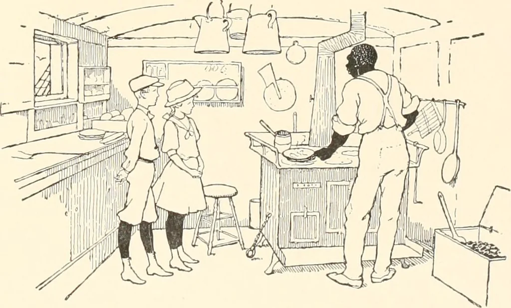 An illustration from The seashore book : Bob and Betty's summer with Captain Hawes, 1912, leaf 40