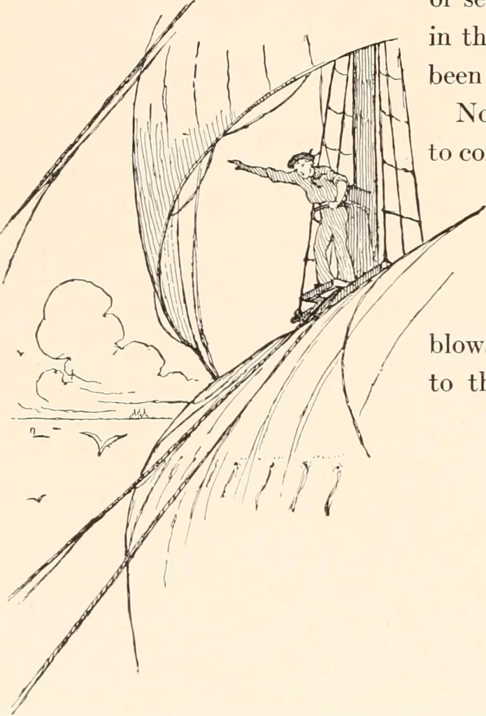 An illustration from The seashore book : Bob and Betty's summer with Captain Hawes, 1912, leaf 41
