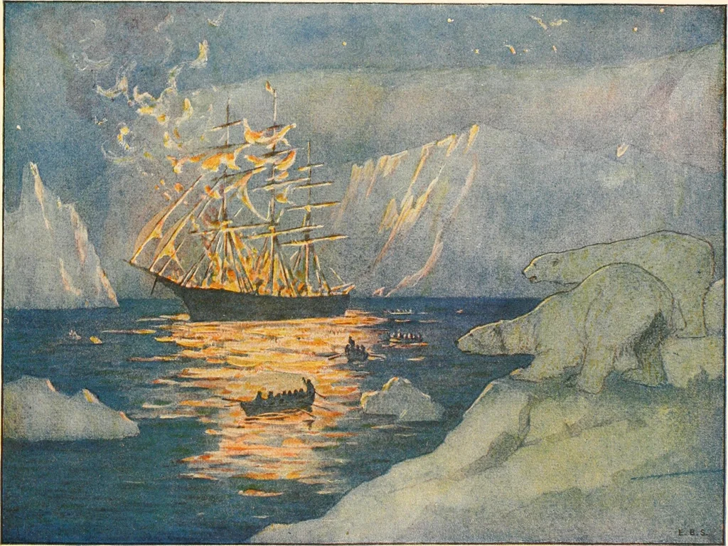 An illustration from The seashore book : Bob and Betty's summer with Captain Hawes, 1912, leaf 50