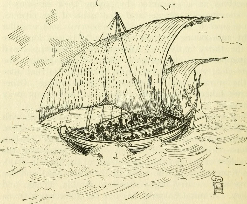 An illustration from The sea trader, his friends and enemies, 1912, leaf 355