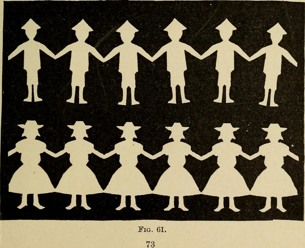 An illustration from Seat work and industrial occupations; a practical course for primary grades, 1905, leaf 76