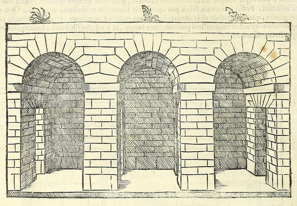An illustration from Sebastiani Serlii Bononiensis De architectvra libri qvinqve ... : necnon extraordinarius quinquaginta portarum libellus in operis calce adiunctus hic demum conspicitur., 1569, leaf 264
