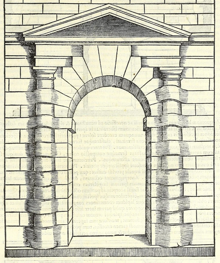 An illustration from Sebastiani Serlii Bononiensis De architectvra libri qvinqve ... : necnon extraordinarius quinquaginta portarum libellus in operis calce adiunctus hic demum conspicitur., 1569, leaf 269