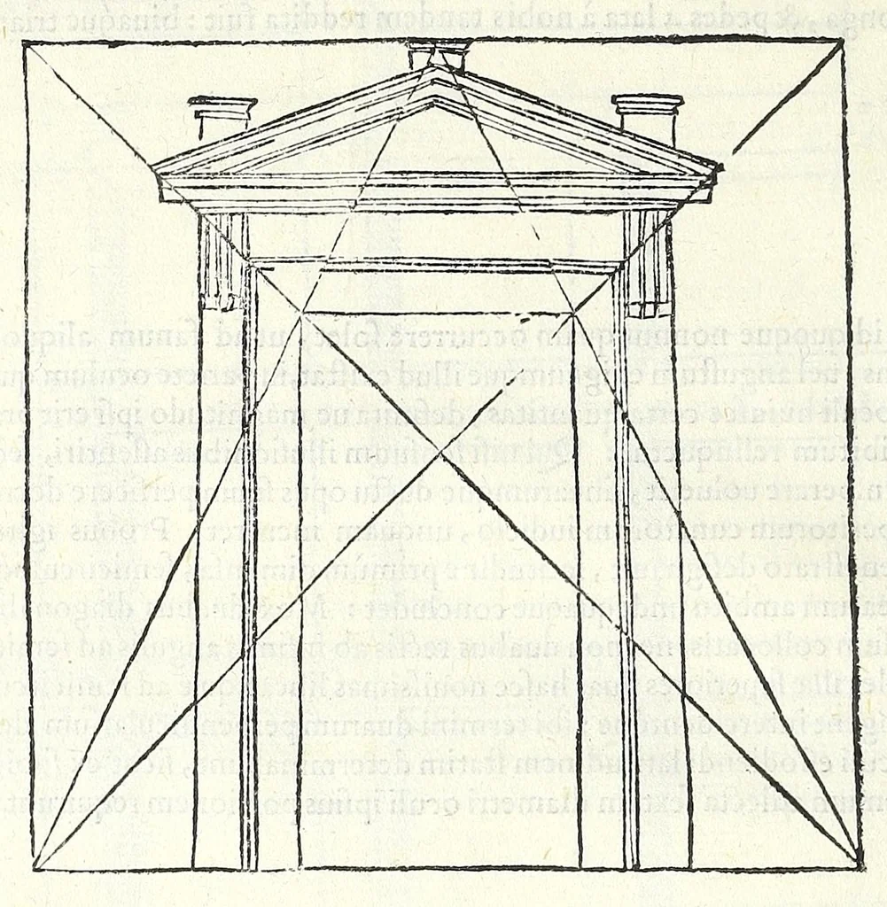 An illustration from Sebastiani Serlii Bononiensis De architectvra libri qvinqve ... : necnon extraordinarius quinquaginta portarum libellus in operis calce adiunctus hic demum conspicitur., 1569, leaf 52
