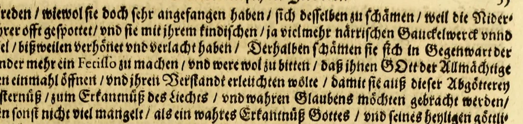 An illustration from Sechster Theil der Orientalischen Indien, Warhafftige historische Bechreibung dess gewaltigen Goldreichen Königreichs Guinea, sonst das Goltgestad von Mina genandt, so in Africa gelegen, : sampt derselben gantzen Beschaffenheit, auch Religion vnnd Opinion, Sitten vnnd Sprachen, Handel vnnd Wandel der Eynwohner daselbst: beneben einer kurtzen Erzelung, was die Schiffe, so dahin fahren wollen, für einen Lauff durch die Canarische Inseln, biss an das Cabo de Trespunctas, da das Goldgestadt sich anfänget, halten müssen., 1630, leaf 41