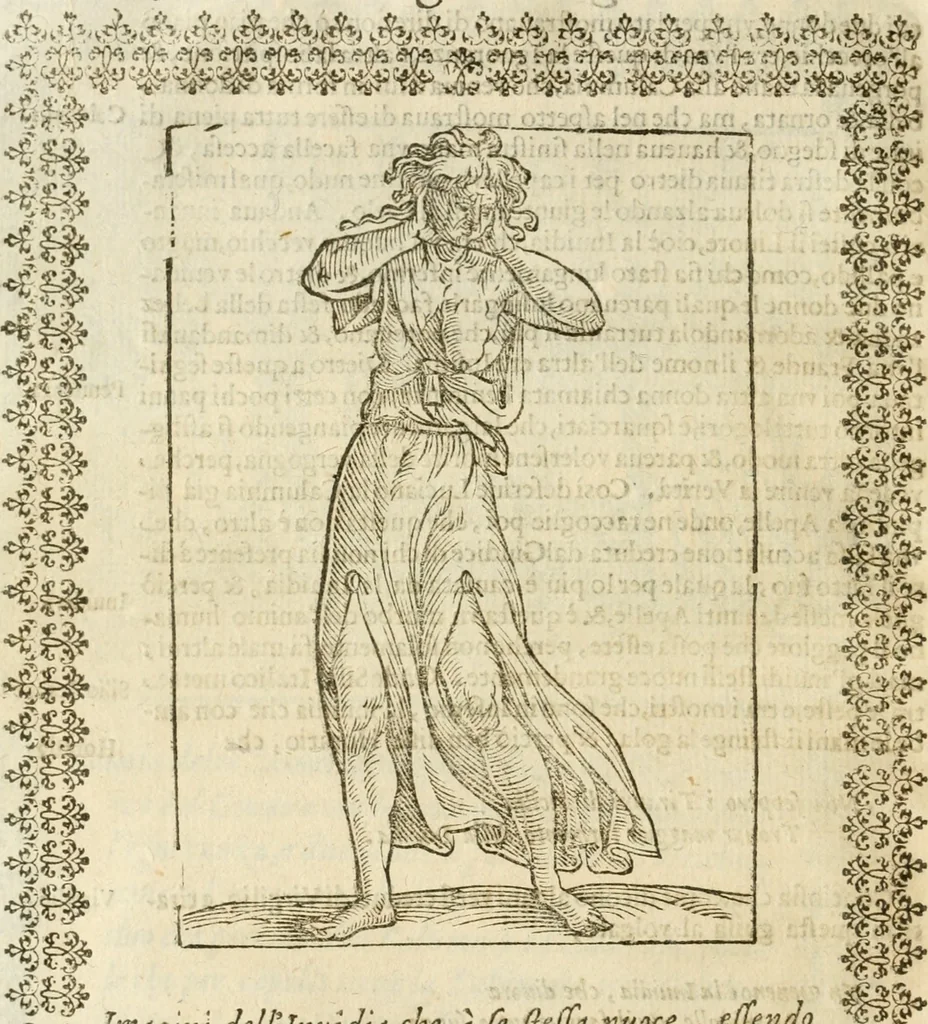 An illustration from Seconda nouissima editione delle Imagini de gli dei delli antichi di Vicenzo Cartari reggiano : ridotte da capo a piedi alle loro reali, & non più per l'adietro osseruate simiglianze : cauate da' marmi, bronzi, medaglie, gioie, & altre memorie antiche : con esquisito studio, & particolare diligenza, 1626, leaf 423