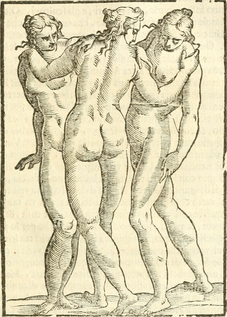 An illustration from Seconda nouissima editione delle Imagini de gli dei delli antichi di Vicenzo Cartari reggiano : ridotte da capo a piedi alle loro reali, & non più per l'adietro osseruate simiglianze : cauate da' marmi, bronzi, medaglie, gioie, & altre memorie antiche : con esquisito studio, & particolare diligenza, 1626, leaf 494