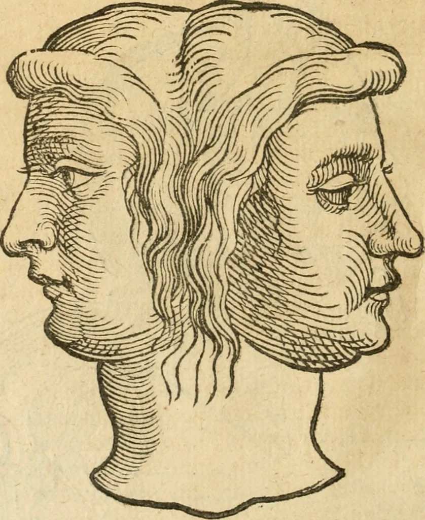 An illustration from Seconda nouissima editione delle Imagini de gli dei delli antichi di Vicenzo Cartari reggiano : ridotte da capo a piedi alle loro reali, & non più per l'adietro osseruate simiglianze : cauate da' marmi, bronzi, medaglie, gioie, & altre memorie antiche : con esquisito studio, & particolare diligenza, 1626, leaf 569
