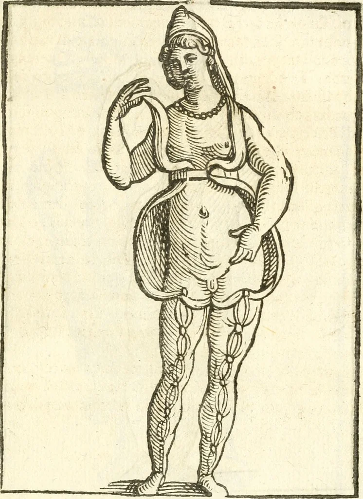 An illustration from Seconda nouissima editione delle Imagini de gli dei delli antichi di Vicenzo Cartari reggiano : ridotte da capo a piedi alle loro reali, & non più per l'adietro osseruate simiglianze : cauate da' marmi, bronzi, medaglie, gioie, & altre memorie antiche : con esquisito studio, & particolare diligenza, 1626, leaf 576