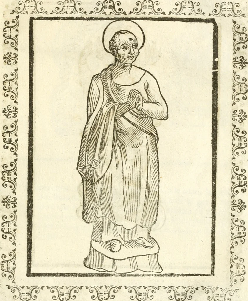 An illustration from Seconda nouissima editione delle Imagini de gli dei delli antichi di Vicenzo Cartari reggiano : ridotte da capo a piedi alle loro reali, & non più per l'adietro osseruate simiglianze : cauate da' marmi, bronzi, medaglie, gioie, & altre memorie antiche : con esquisito studio, & particolare diligenza, 1626, leaf 616