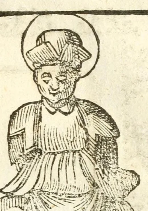 An illustration from Seconda nouissima editione delle Imagini de gli dei delli antichi di Vicenzo Cartari reggiano : ridotte da capo a piedi alle loro reali, & non più per l'adietro osseruate simiglianze : cauate da' marmi, bronzi, medaglie, gioie, & altre memorie antiche : con esquisito studio, & particolare diligenza, 1626, leaf 619
