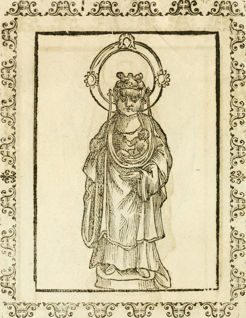 An illustration from Seconda nouissima editione delle Imagini de gli dei delli antichi di Vicenzo Cartari reggiano : ridotte da capo a piedi alle loro reali, & non più per l'adietro osseruate simiglianze : cauate da' marmi, bronzi, medaglie, gioie, & altre memorie antiche : con esquisito studio, & particolare diligenza, 1626, leaf 623