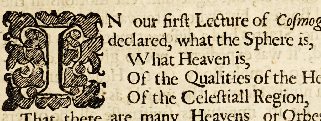 An illustration from The second lecture being an introduction to cosmographie: read publiquely at Sr. Balthazar Gerbiers academy. On Bednall Greene, 1649, leaf 13