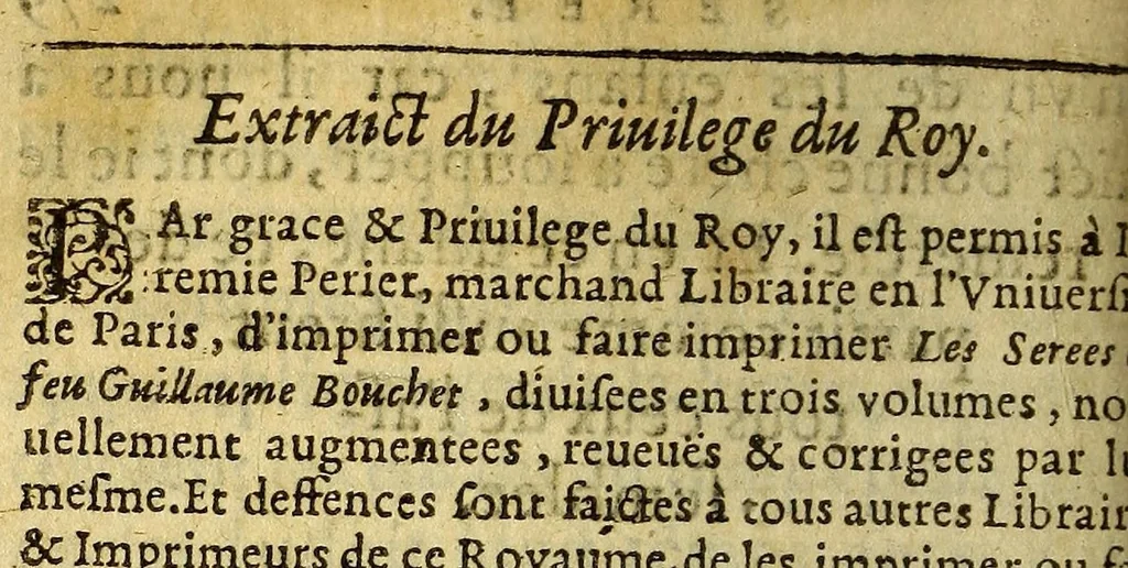 An illustration from Second liure des serees, 1608, leaf 610