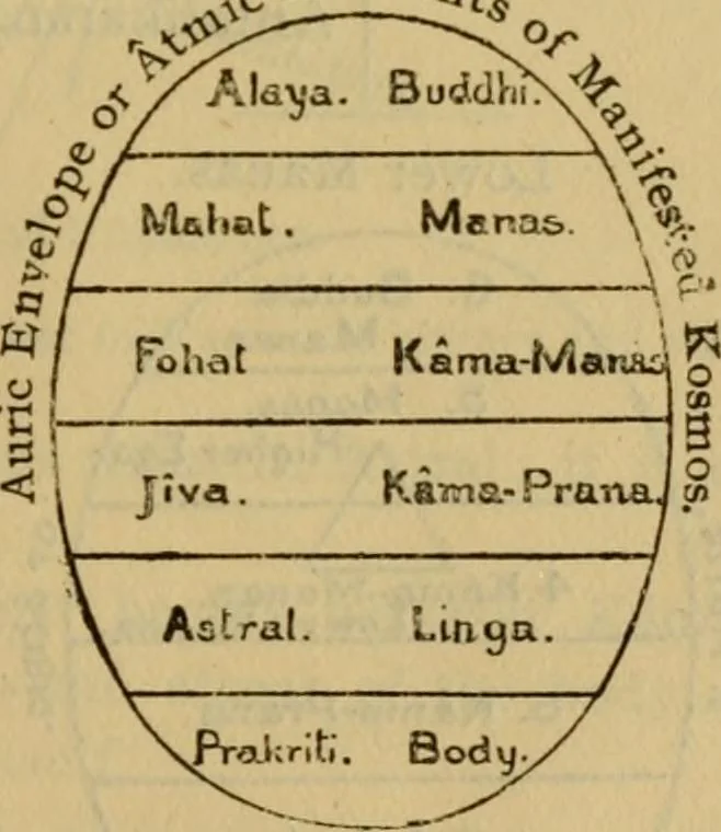 An illustration from The secret doctrine; the synthesis of science, religion and philosophy, 1893, leaf 582