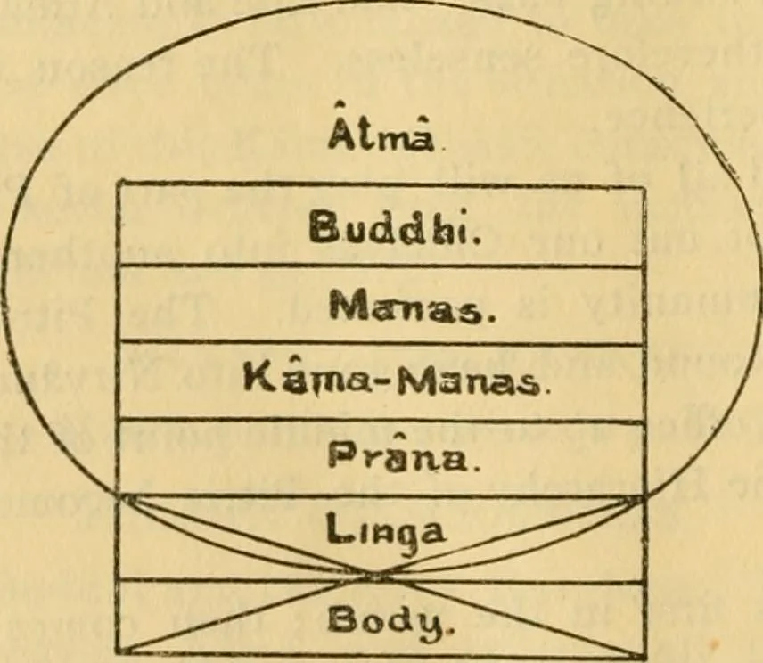 An illustration from The secret doctrine; the synthesis of science, religion and philosophy, 1893, leaf 587