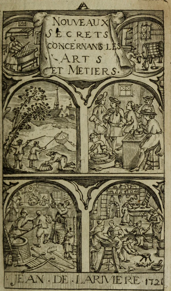 An illustration from Secrets concernans les arts et metiers, 1721, leaf 4
