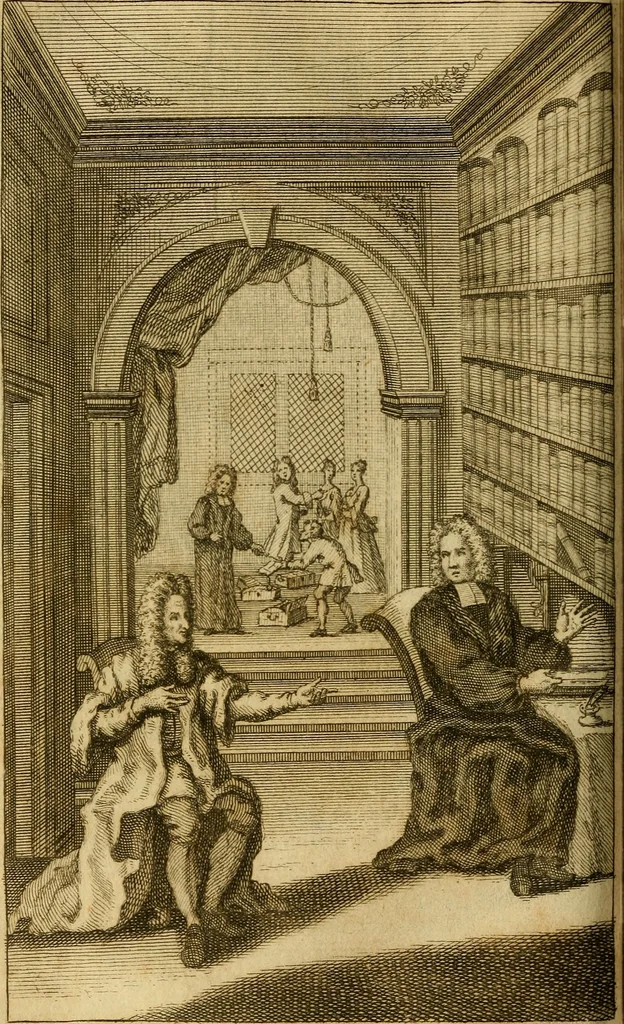 An illustration from The secrets of the invisible world disclos'd: or, an universal history of apparitions sacred and prophane, under all denominations; whether, angelical, diabolical, or human-souls departed. Shewing I. Their various returns to this world; with sure rules to know, by their manner of appearing, if they are good or evil ones. II. The differences of the apparitions of antient and modern times; and an enquiry into the scriptural doctrine of spirits. III. The many species of apparitions, their real existence, and operations by divine appointement. IV. The nature of seeing ghosts before, and after, death; and how we should behave towards them. V. The effects of fancy, vapours, dreams, hyppo, and of real, or imaginary appearances. VI. A collection of the most authentic relations of apparitions, particularly that surprizing one attested by the learned Dr. Scott, 1729, leaf 321