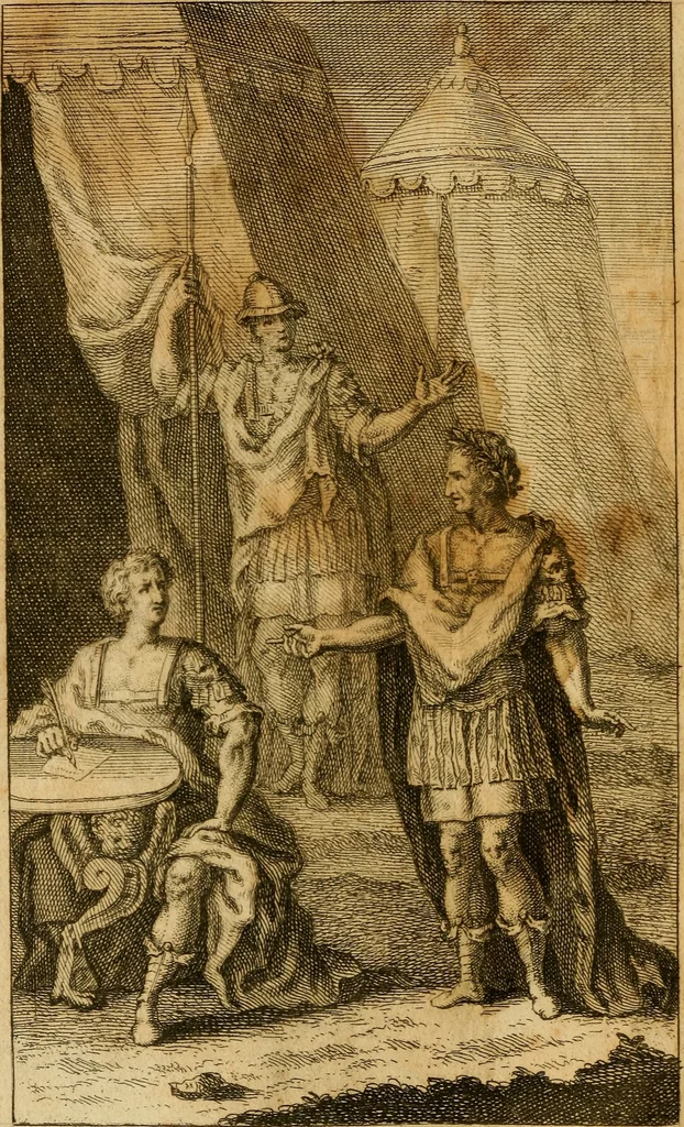 An illustration from The secrets of the invisible world disclos'd: or, an universal history of apparitions sacred and prophane, under all denominations; whether, angelical, diabolical, or human-souls departed. Shewing I. Their various returns to this world; with sure rules to know, by their manner of appearing, if they are good or evil ones. II. The differences of the apparitions of antient and modern times; and an enquiry into the scriptural doctrine of spirits. III. The many species of apparitions, their real existence, and operations by divine appointement. IV. The nature of seeing ghosts before, and after, death; and how we should behave towards them. V. The effects of fancy, vapours, dreams, hyppo, and of real, or imaginary appearances. VI. A collection of the most authentic relations of apparitions, particularly that surprizing one attested by the learned Dr. Scott, 1729, leaf 7