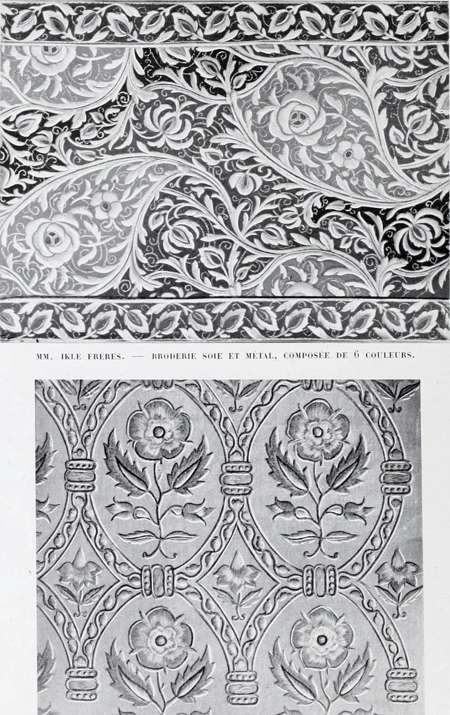 An illustration from Section française (class 84); dentelles, broderies, passementeries et dessins, 1908, leaf 111