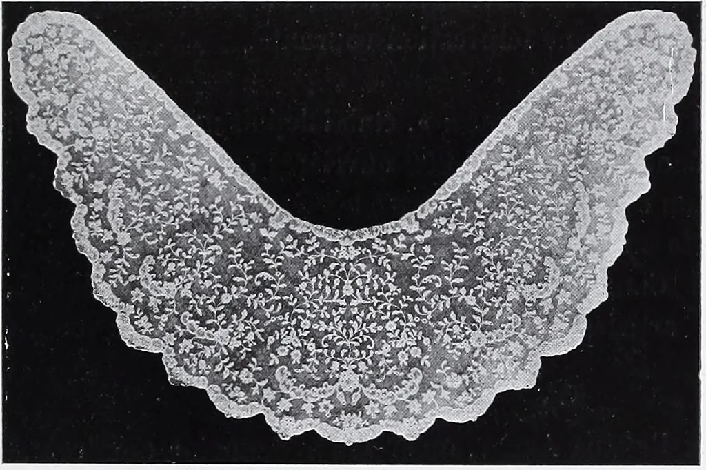 An illustration from Section française (class 84); dentelles, broderies, passementeries et dessins, 1908, leaf 150