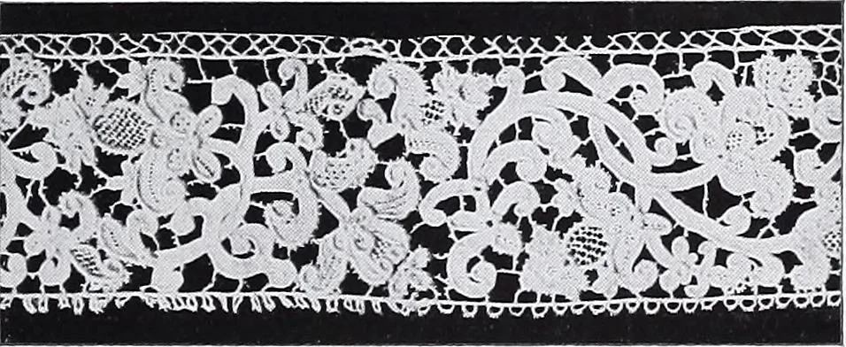 An illustration from Section française (class 84); dentelles, broderies, passementeries et dessins, 1908, leaf 156