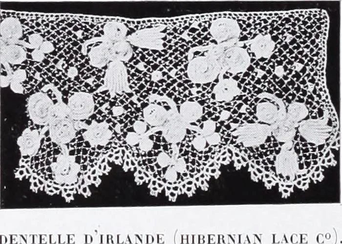 An illustration from Section française (class 84); dentelles, broderies, passementeries et dessins, 1908, leaf 159