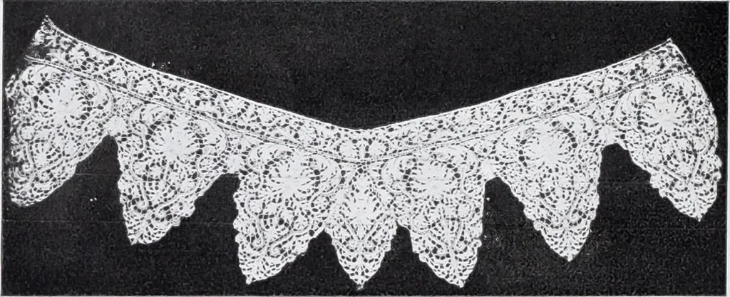 An illustration from Section française (class 84); dentelles, broderies, passementeries et dessins, 1908, leaf 25
