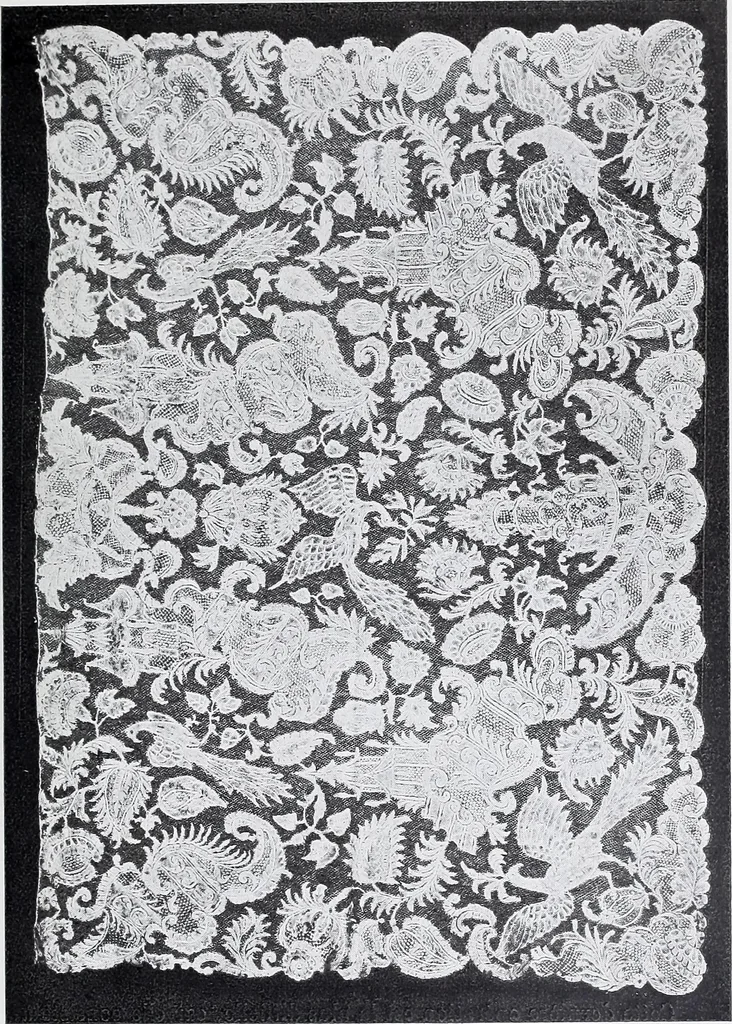 An illustration from Section française (class 84); dentelles, broderies, passementeries et dessins, 1908, leaf 26