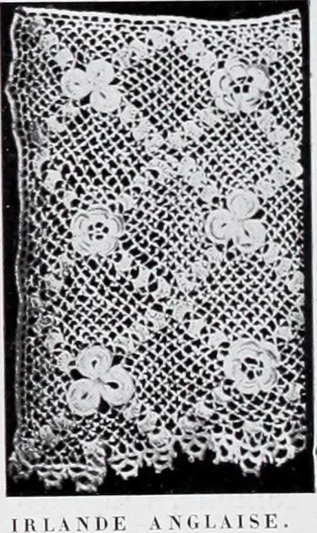 An illustration from Section française (class 84); dentelles, broderies, passementeries et dessins, 1908, leaf 45