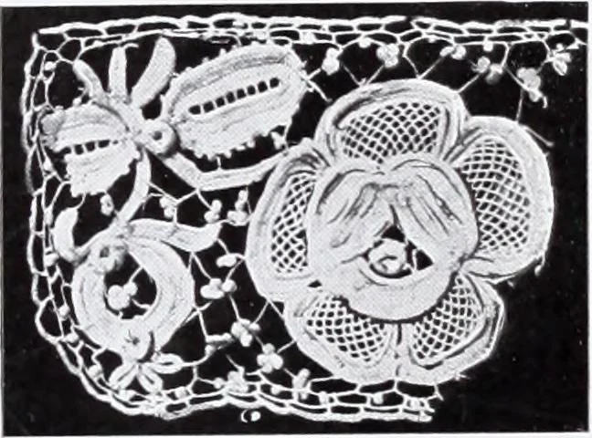 An illustration from Section française (class 84); dentelles, broderies, passementeries et dessins, 1908, leaf 47