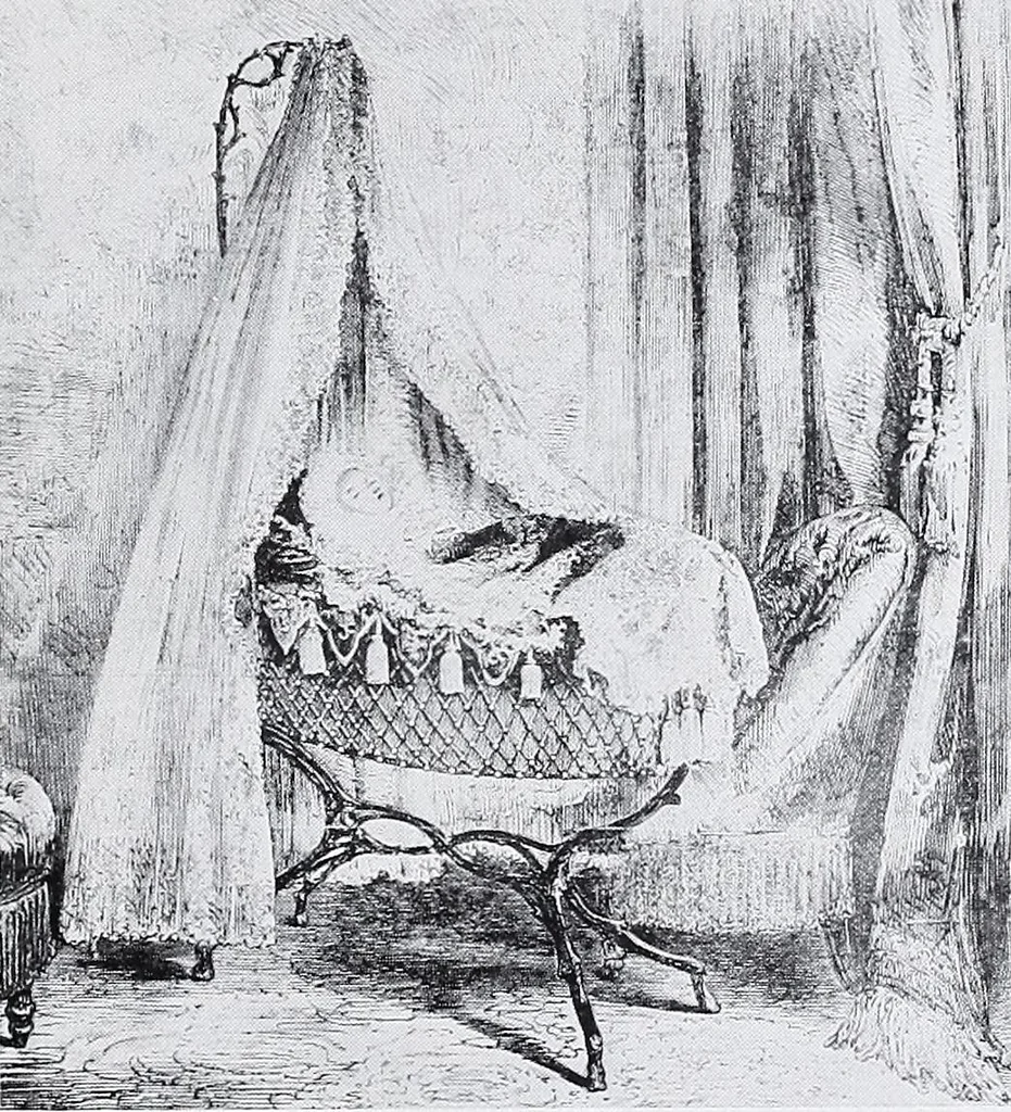 An illustration from Section française (class 84); dentelles, broderies, passementeries et dessins, 1908, leaf 50