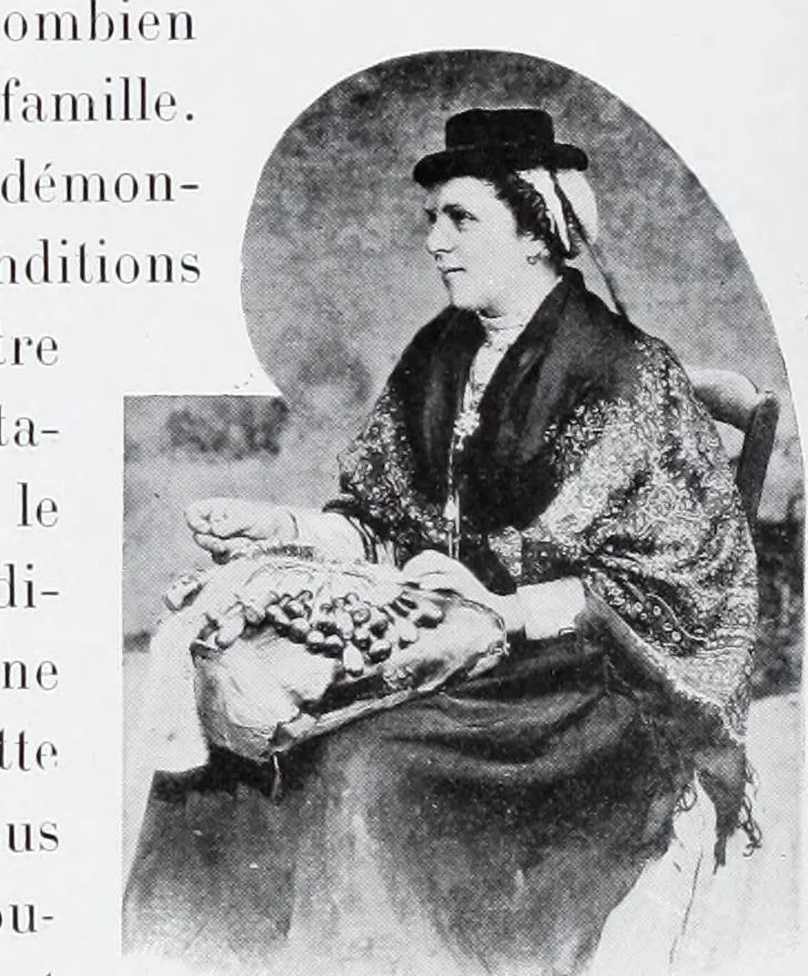 An illustration from Section française (class 84); dentelles, broderies, passementeries et dessins, 1908, leaf 55
