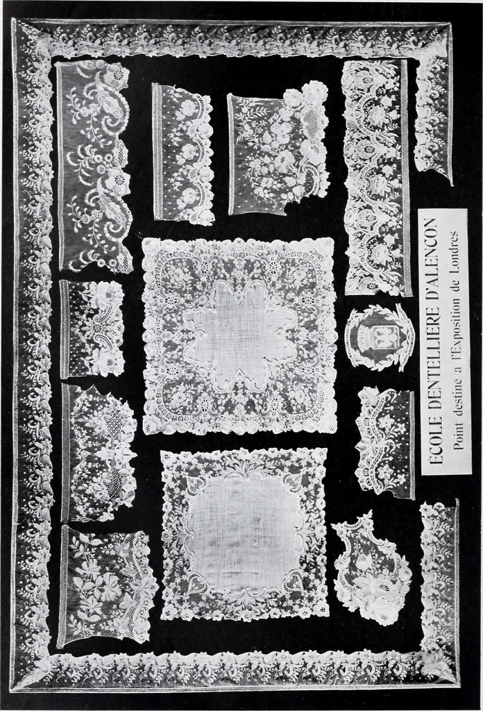 An illustration from Section française (class 84); dentelles, broderies, passementeries et dessins, 1908, leaf 83