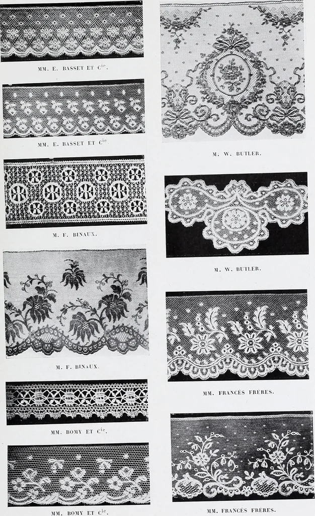 An illustration from Section française (class 84); dentelles, broderies, passementeries et dessins, 1908, leaf 96