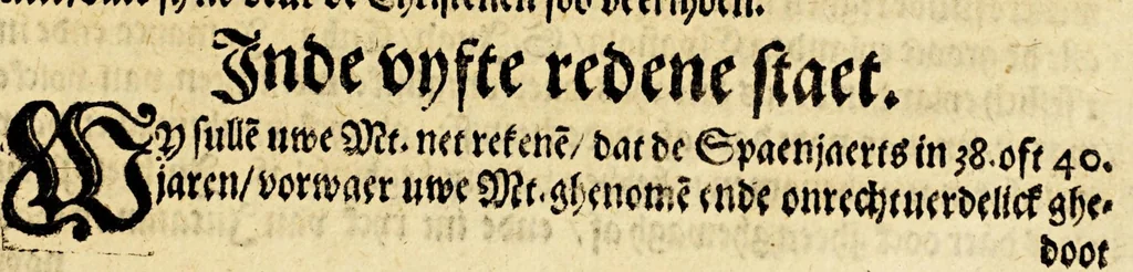 An illustration from Seer cort verhael vande destructie van d'Indien, 1578, leaf 135
