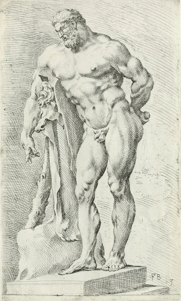 An illustration from Segmenta nobilium signorum e statuaru : quæ temporis dentem inuidium euasere Urbis æternæ ruinis erepta, typis æneis ab se commissa perptuæ uenerationis monimentum, 1638, leaf 10