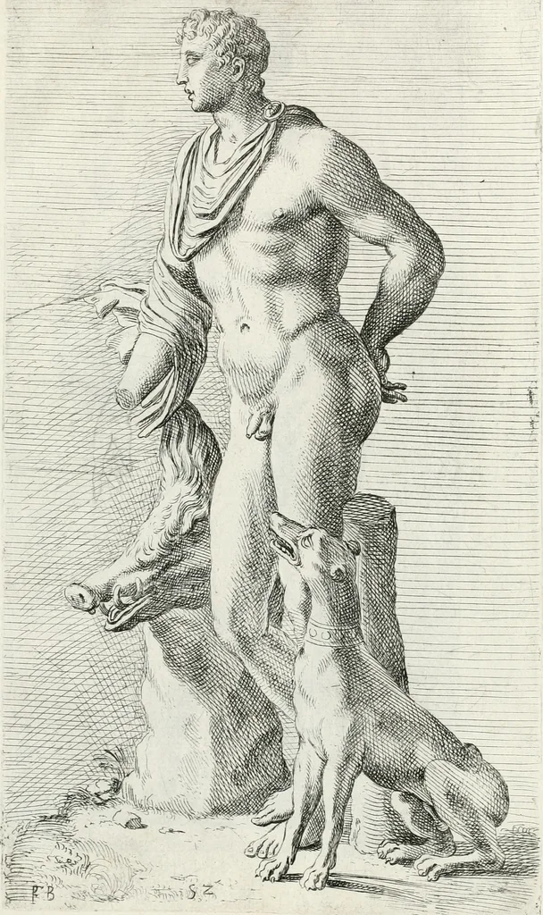 An illustration from Segmenta nobilium signorum e statuaru : quæ temporis dentem inuidium euasere Urbis æternæ ruinis erepta, typis æneis ab se commissa perptuæ uenerationis monimentum, 1638, leaf 108