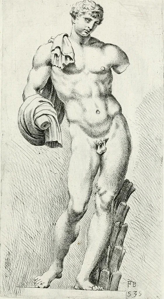 An illustration from Segmenta nobilium signorum e statuaru : quæ temporis dentem inuidium euasere Urbis æternæ ruinis erepta, typis æneis ab se commissa perptuæ uenerationis monimentum, 1638, leaf 110