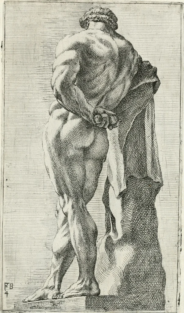 An illustration from Segmenta nobilium signorum e statuaru : quæ temporis dentem inuidium euasere Urbis æternæ ruinis erepta, typis æneis ab se commissa perptuæ uenerationis monimentum, 1638, leaf 12