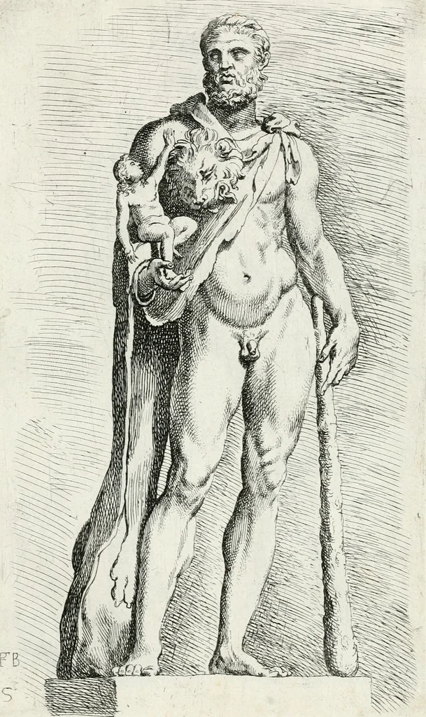An illustration from Segmenta nobilium signorum e statuaru : quæ temporis dentem inuidium euasere Urbis æternæ ruinis erepta, typis æneis ab se commissa perptuæ uenerationis monimentum, 1638, leaf 14