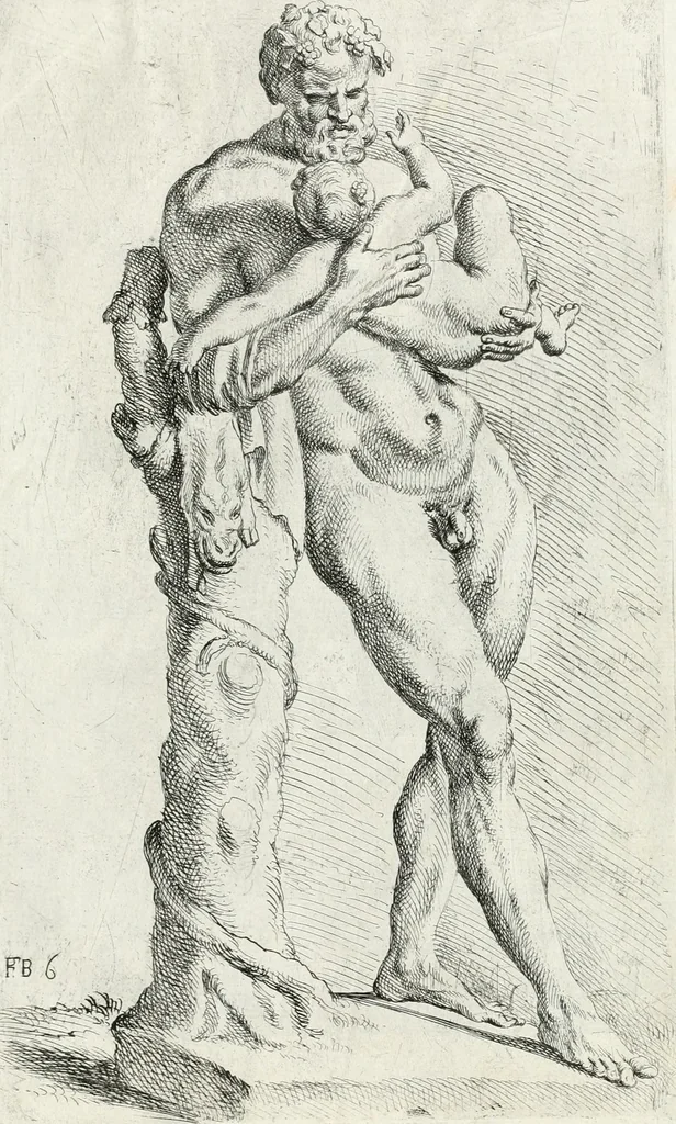An illustration from Segmenta nobilium signorum e statuaru : quæ temporis dentem inuidium euasere Urbis æternæ ruinis erepta, typis æneis ab se commissa perptuæ uenerationis monimentum, 1638, leaf 16