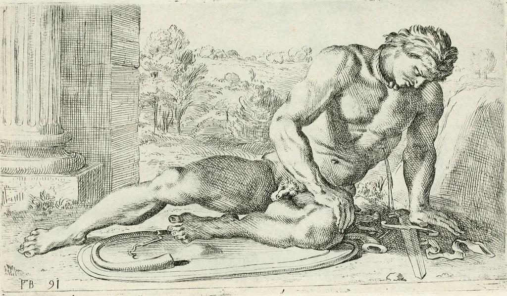 An illustration from Segmenta nobilium signorum e statuaru : quæ temporis dentem inuidium euasere Urbis æternæ ruinis erepta, typis æneis ab se commissa perptuæ uenerationis monimentum, 1638, leaf 190