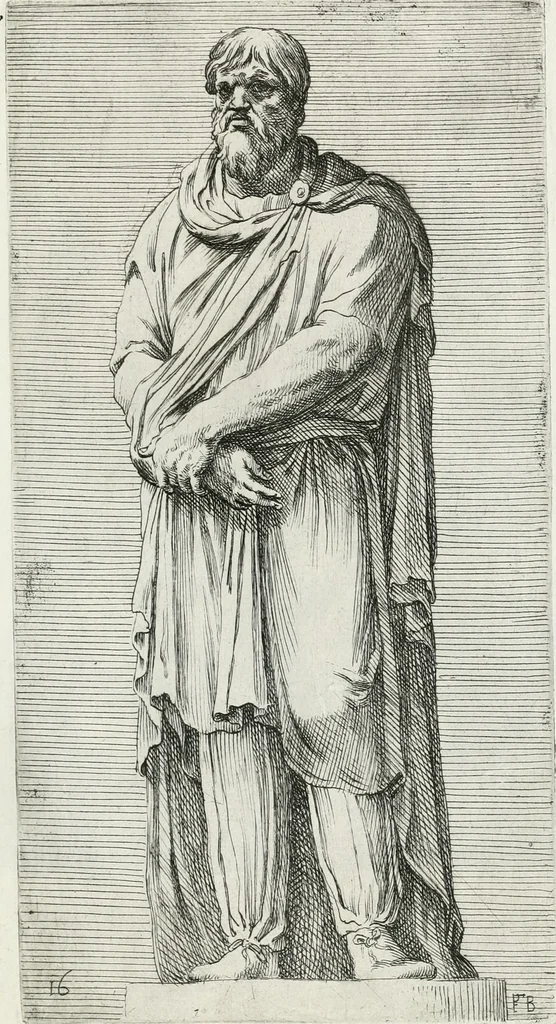 An illustration from Segmenta nobilium signorum e statuaru : quæ temporis dentem inuidium euasere Urbis æternæ ruinis erepta, typis æneis ab se commissa perptuæ uenerationis monimentum, 1638, leaf 36